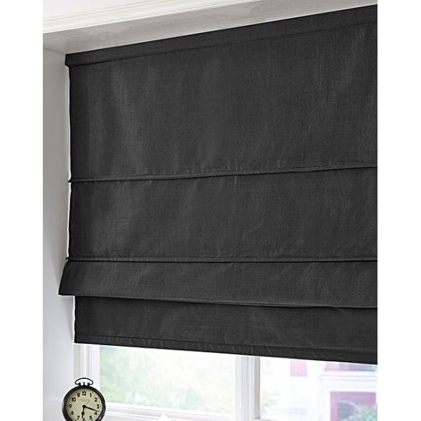 black-roman-shades